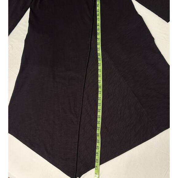 Habitat Asymmetrical Dress With Pockets Black Size Small Cotton Lagenlook Artsy - Picture 4 of 6